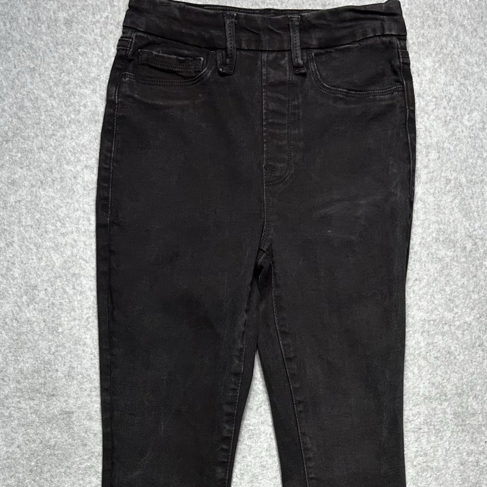 Good American Good Legs Skinny Jeans Womens 0 Black High Rise‎ Stretch Denim - Picture 5 of 12